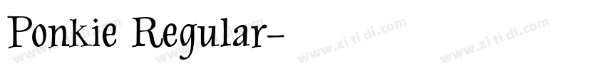 Ponkie Regular字体转换